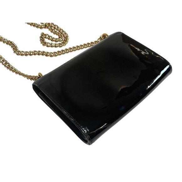 Louis Vuitton Louise Chain Strap Clutch in Black Patent - Picture 3 of 7